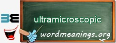 WordMeaning blackboard for ultramicroscopic